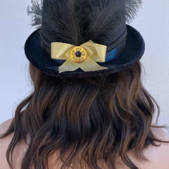 Craft Steampunk Cogs And Gold Bow Hat (AAA)