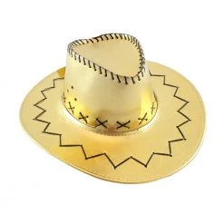 Trademart Gold Metallic Cowboy Hat