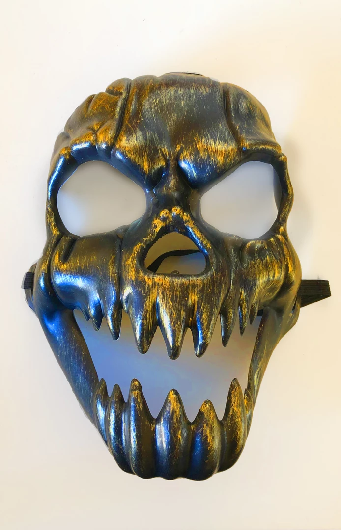 Cut Price Halloween Gold Scary Skull Mask 3 Cut Price Halloween Gold Scary Skull Mask