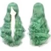 Annecart Anime & Video Games Dusty Green Long Curly Cosplay Wig 2 Annecart Anime & Video Games Dusty Green Long Curly Cosplay Wig