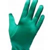 Hurly-Burly Wrist Length Green Satin Gloves