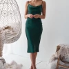 Hurly-Burly (D) Emerald Green Midi Slip Dress 1 Hurly-Burly (D) Emerald Green Midi Slip Dress
