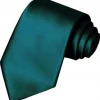 AnneCart Deep Green Satin Skinny Neck Tie Neck Ties