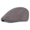 Jacky Wang Costume Accessories Grey Mesh Flat Cap 2 Jacky Wang Costume Accessories Grey Mesh Flat Cap