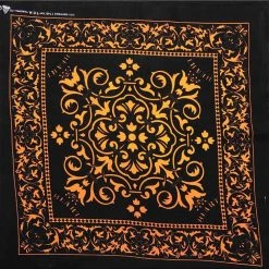 Hurly-Burly (b) Black With Orange Print Bandana Bandanas