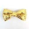Jacky Wang Yellow Gold Sequined Bowtie Neck Ties