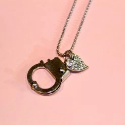 Hurly-Burly Silver Handcuff Necklace