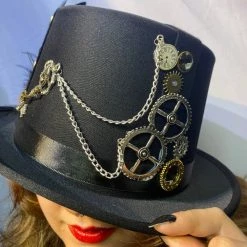Craft Strappy Cogs And Key Steampunk Top Hat (RR)