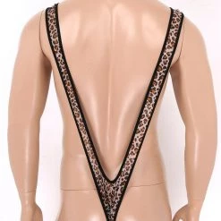 AnneCart Bucks Party Costumes Leopard Print Mankini