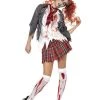 Smiffys High School Horror Zombie Schoolgirl Costume Back To School
