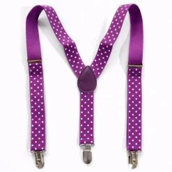 Hurly-Burly (D) Purple Polka Dot Suspenders