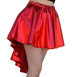 Hurly-Burly Skirts Metallic Red Bustle Skirt 5 Hurly-Burly Skirts Metallic Red Bustle Skirt