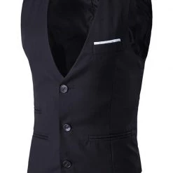 Annecart Black Men's Waistcoat