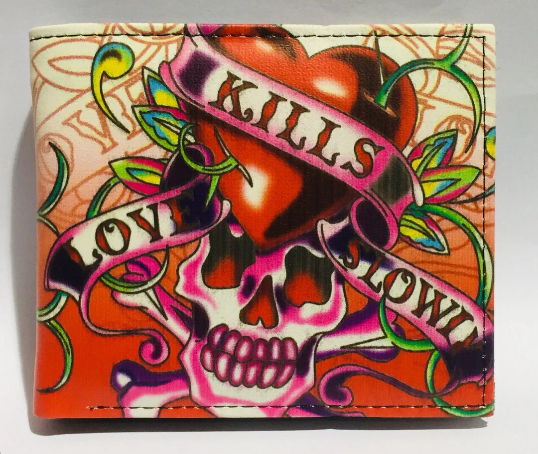 Hurly-Burly Wallet Love Kills Slowly Skull Red 3 Hurly-Burly Wallet Love Kills Slowly Skull Red