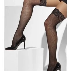 Smiffys Black Fishnet Hold Ups