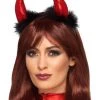 Dhgate Metallic Devil Horns With Faux Fur Trim Headband Headbands