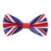 Hurly-Burly Neck Ties UK Flag Satin Pre-Tied Bow Tie