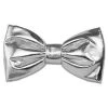 Dormar Neck Ties Metallic Silver Pre-Tied Bow Tie