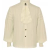 AnneCart Men's Vintage Ivory Shirt With Nautical Jabot