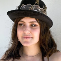 Craft Steampunk Lace Hearts And Chains Hat (YY)