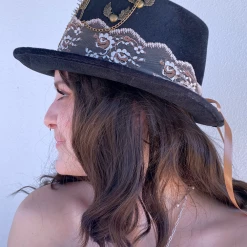 Craft Steampunk Lace Hearts And Chains Hat (YY)