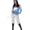 Dormar Uniforms Blue And Silver Ladies Jockey Costume