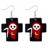 8Seasons Findings Jewellery Grim Reaper Cross Earrings