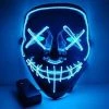 Annecart Blue The Purge Cross Eye Light Up Mask Halloween