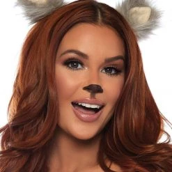 Leg Avenue Animals And Insects Furry Ear Clips Grey