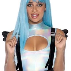 Leg Avenue Belts & Harnesses Furry Black Angel Wing Harness 5 Leg Avenue Belts & Harnesses Furry Black Angel Wing Harness