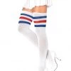 Leg Avenue Hosiery Athletic Thigh High Sports Socks Red White And Blue