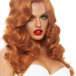 Leg Avenue Bombshell Ginger Long Curly Wig