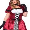 Leg Avenue Plus Gothic Red Riding Hood Costume Fairytale & Mystical