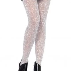 Leg Avenue Silver Shimmer Lurex Tights