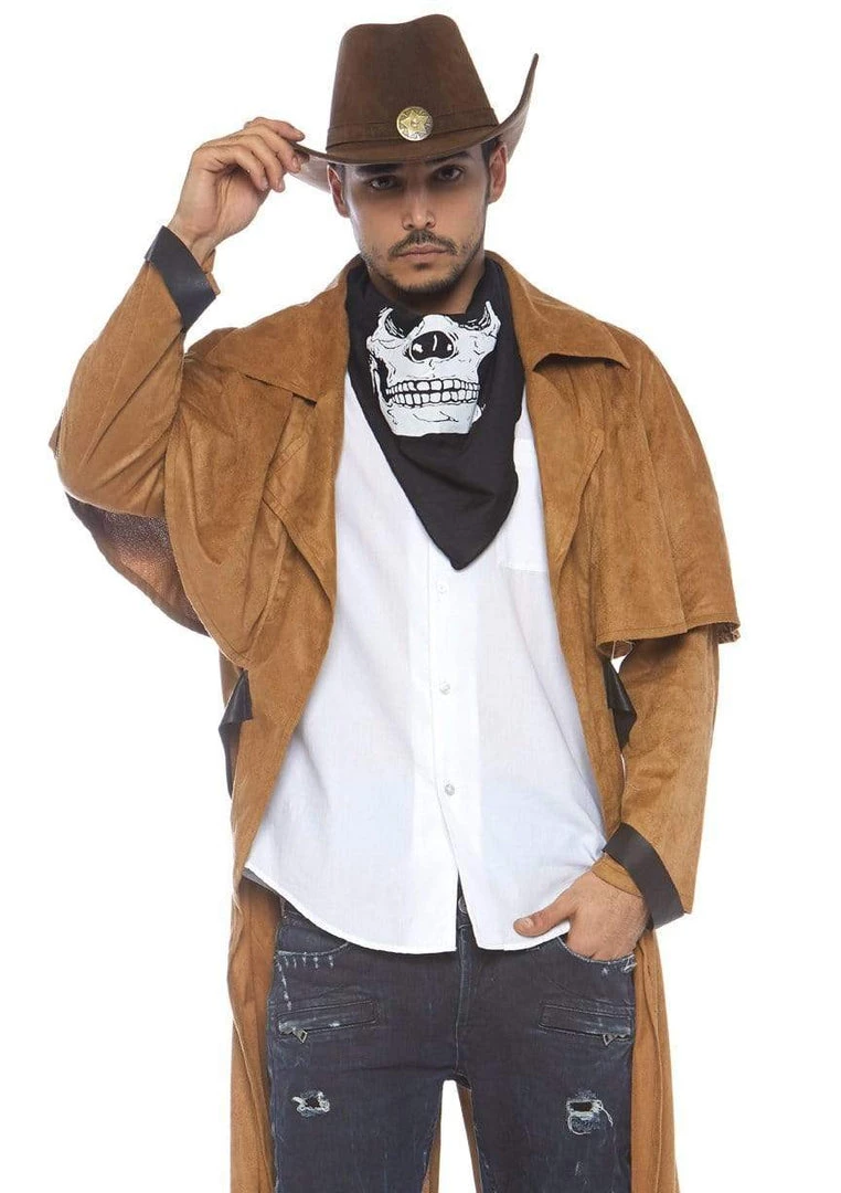 Leg Avenue Men's Faux Suede Western Coat Jackets & Vests 3 Leg Avenue Men's Faux Suede Western Coat Jackets & Vests