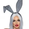 Leg Avenue Easter Glitter Silver Bunny Ears 2 Leg Avenue Easter Glitter Silver Bunny Ears