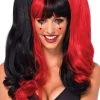 Leg Avenue Deluxe Black And Red Harlequin Wig 1 Leg Avenue Deluxe Black And Red Harlequin Wig