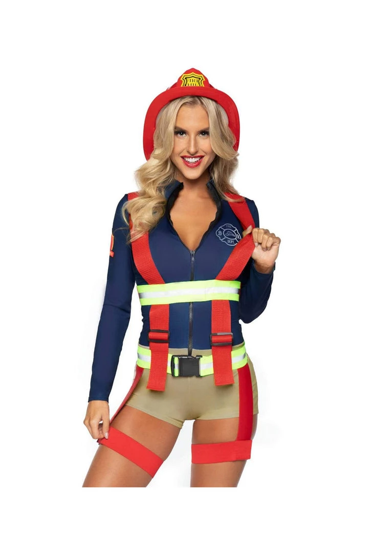Leg Avenue Firefighter Hottie Costume 3 Leg Avenue Firefighter Hottie Costume