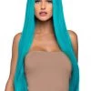 Leg Avenue Long Straight Turquoise Deluxe Wig 1 Leg Avenue Long Straight Turquoise Deluxe Wig