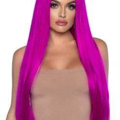 Leg Avenue Wigs Long Straight Raspberry Deluxe Wig