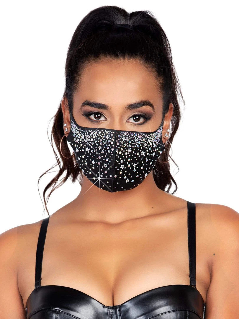 Leg Avenue Festival Wear Nova Rhinestone Face Mask 3 Leg Avenue Festival Wear Nova Rhinestone Face Mask