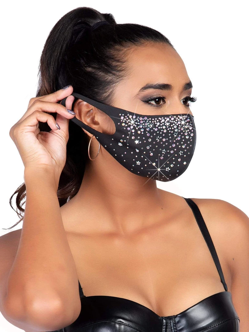 Leg Avenue Festival Wear Nova Rhinestone Face Mask 4 Leg Avenue Festival Wear Nova Rhinestone Face Mask