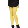 Leg Avenue Neon Yellow Fishnet Tights Hosiery