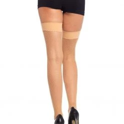 Leg Avenue Hosiery Nude Fishnet Thigh Highs