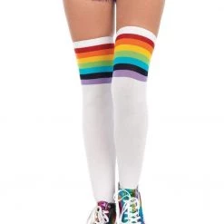 Leg Avenue Over The Rainbow White Thigh Highs