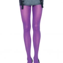 Leg Avenue Plus Size Purple Tights Hosiery