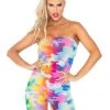Leg Avenue Rainbow Camo Mesh Romper