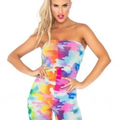 Leg Avenue Rainbow Camo Mesh Romper