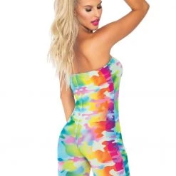 Leg Avenue Rainbow Camo Mesh Romper