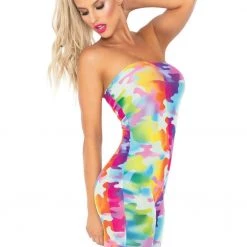 Leg Avenue Rainbow Camo Mesh Romper